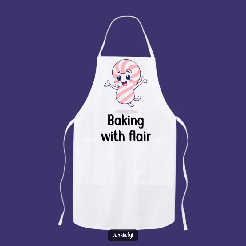Funny Candy Cane Twirling Apron: Cheerful Holiday Baking Gift