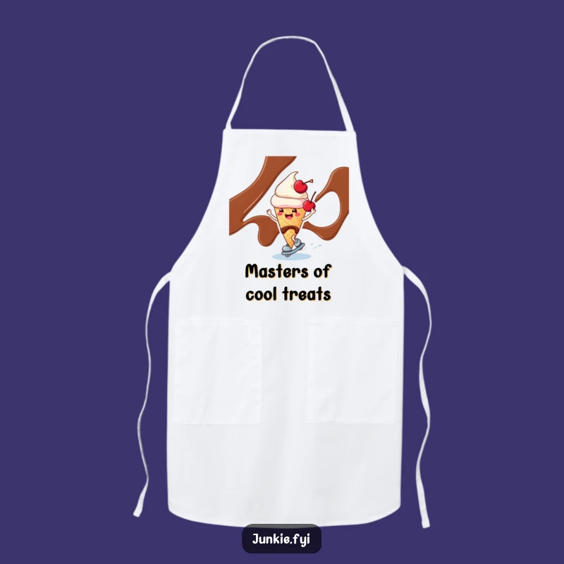 Funny Ice Cream Skating Apron: Serve Up Smiles in the Kitchen