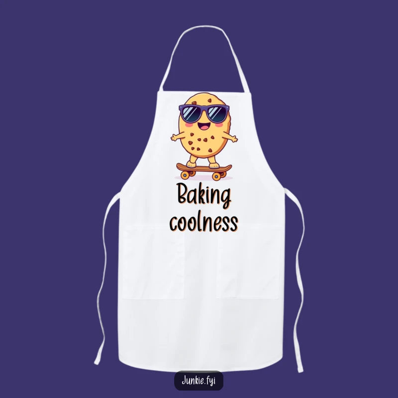 Funny Kawaii Skater Cookie Apron: Cool Chef Design, Perfect Humorous Gift!