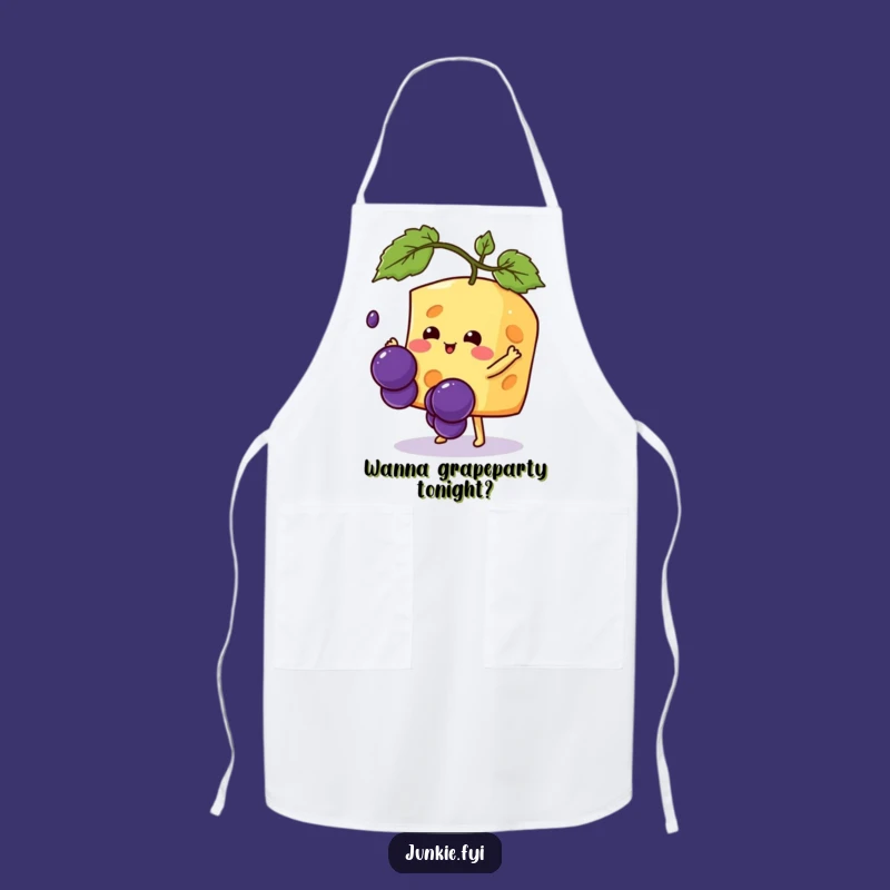 Funny Kawaii Cheese Apron: Spunky Chef Grape Catcher - Hilarious Kitchen Gift