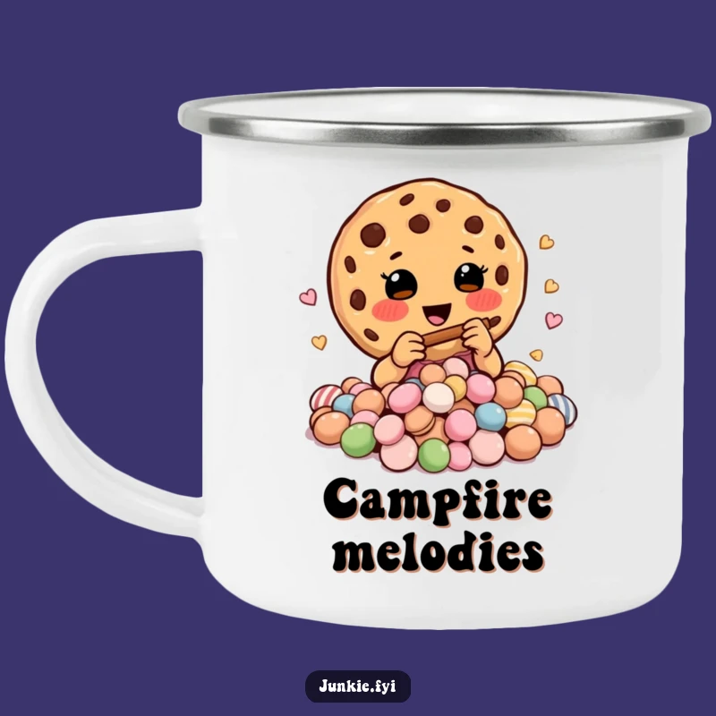 Funny Cookie Charmer Camping Mug: Sip Sweet Melodies Outdoors