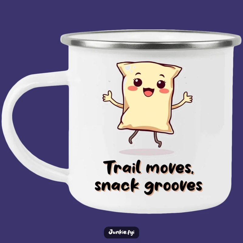 Funny Kawaii Chip Dancer Camping Mug: Durable & Whimsical Outdoor Gear, Perfect Funny Gift!