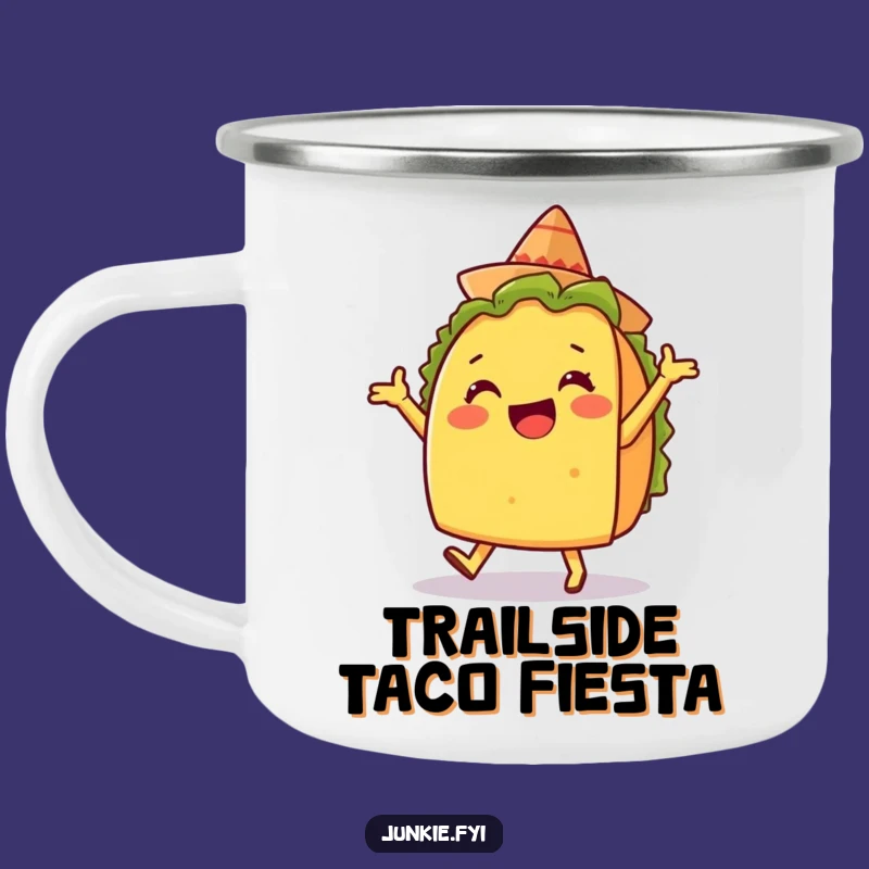 Funny Taco Dance Camping Mug - Fiesta Outdoor Humor Gift