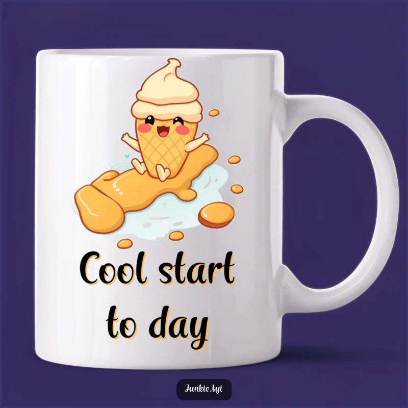 Funny Ice Cream River Mug: A Sweet Ride for Your Morning Brew