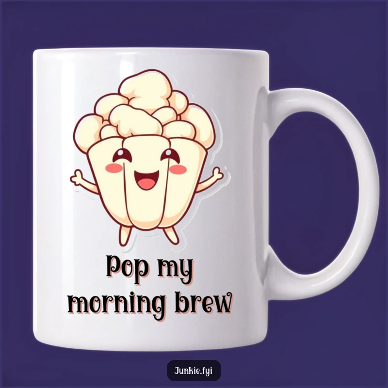 Funny Popcorn Mug: Energetic Popping Character Gift for Movie Lovers