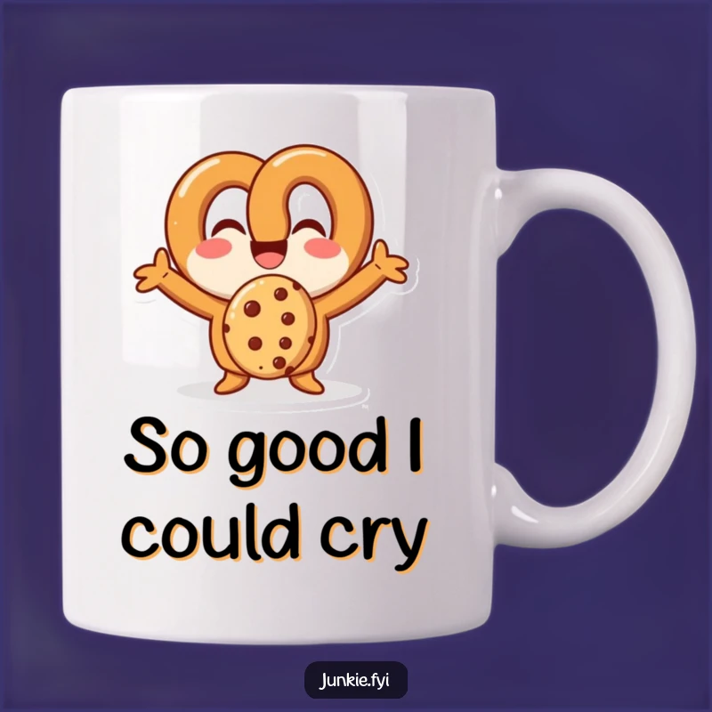 Funny Pretzel Loves Cookies Mug: A Hilarious Treat for Snack Lovers
