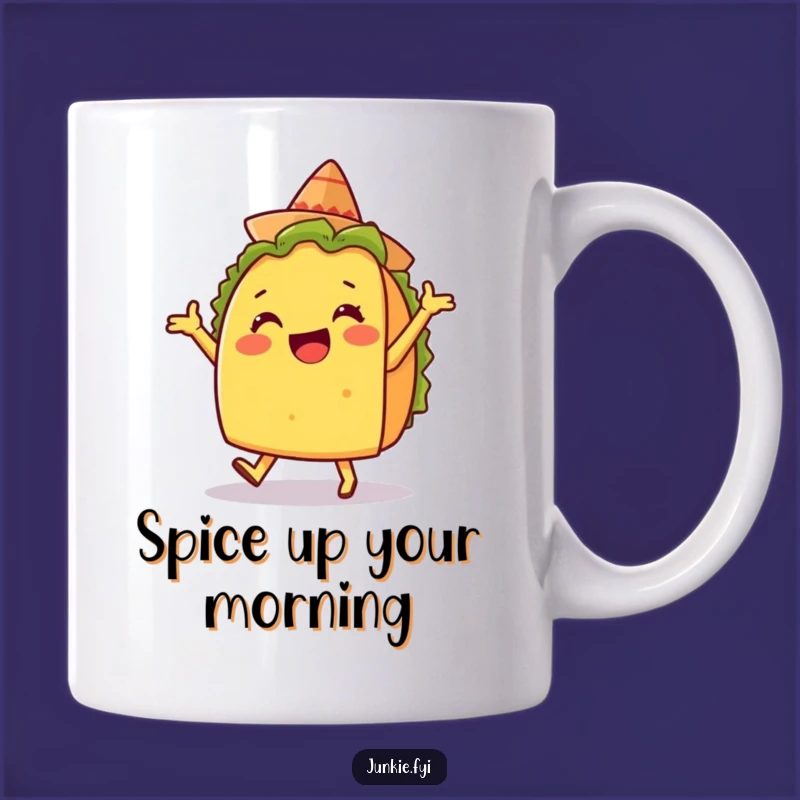 Funny Taco Dance Mug - Fiesta Cartoon Character Gift Idea