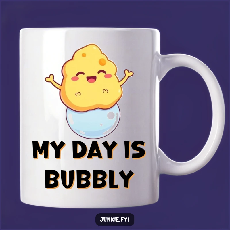 Funny Cheese Puff Bubble Mug - Hilarious Snack Cartoon Gift Idea