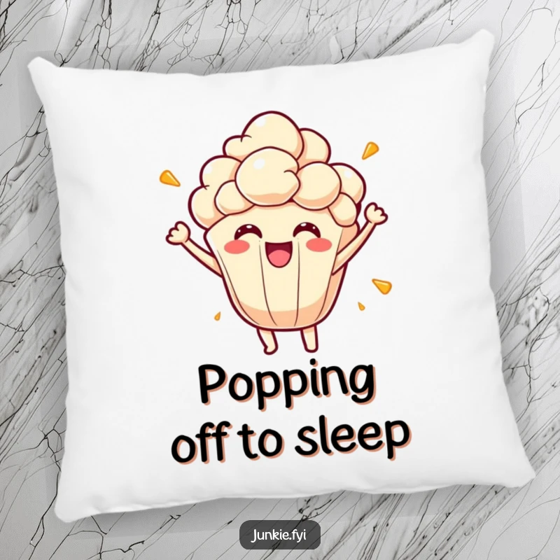 Funny popcorn kernel pillow, radiating energetic joy and playful charm, a soft decorative cushion for sofas.