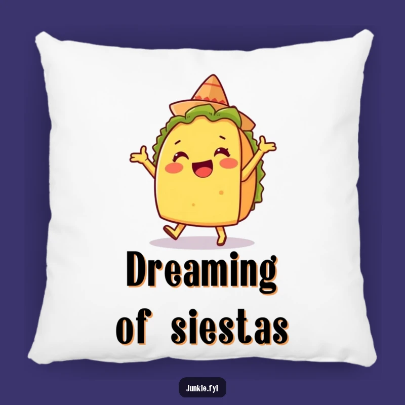 Funny Taco Dance Pillow - Comfy Fiesta Cartoon Decor Gift