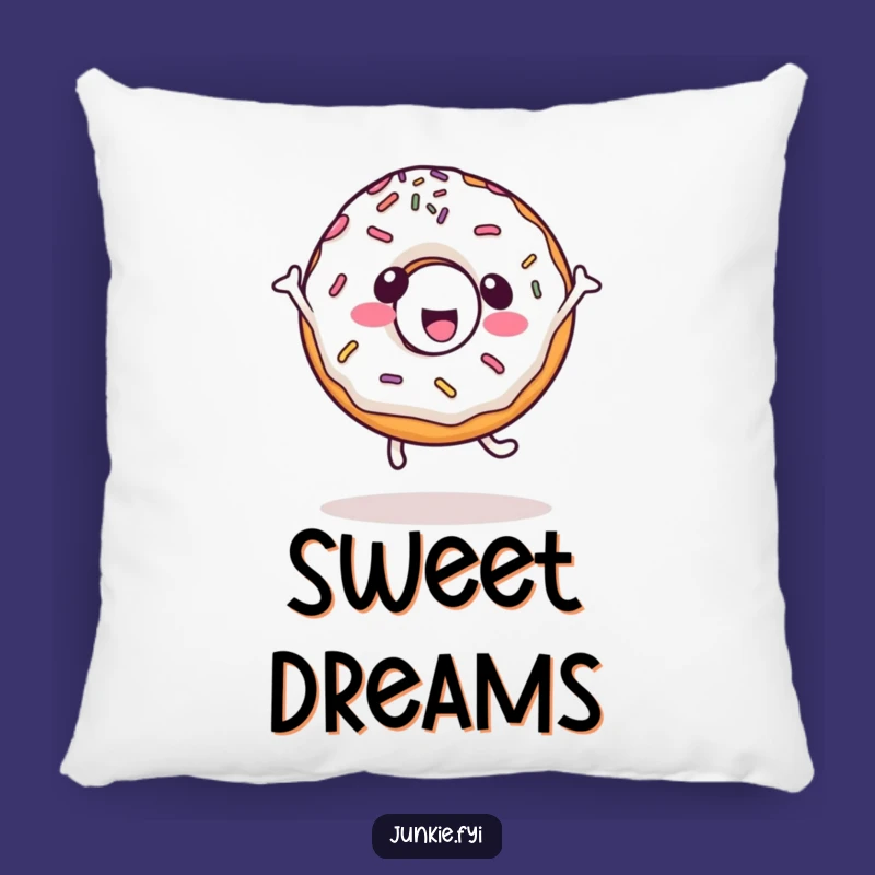 Soft Funny Kawaii Donut Cartwheel Pillow, huggable joy, a cozy funny gift for comfort.