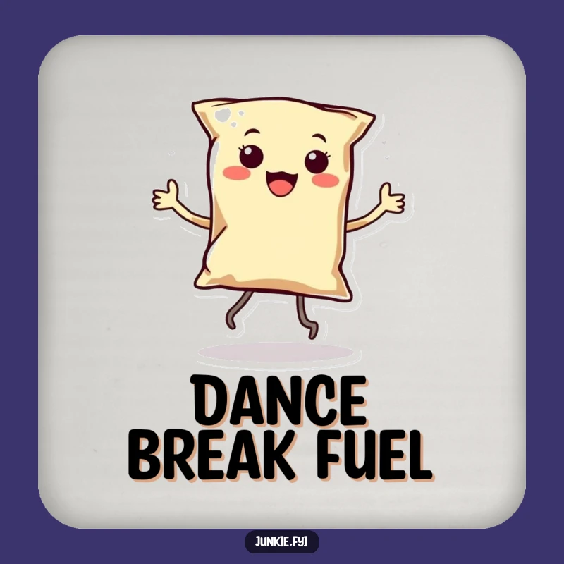 Funny Kawaii Chip Dancer Coasters: Protect Surfaces with Humor, Set of Hilarious Snack Gifts!