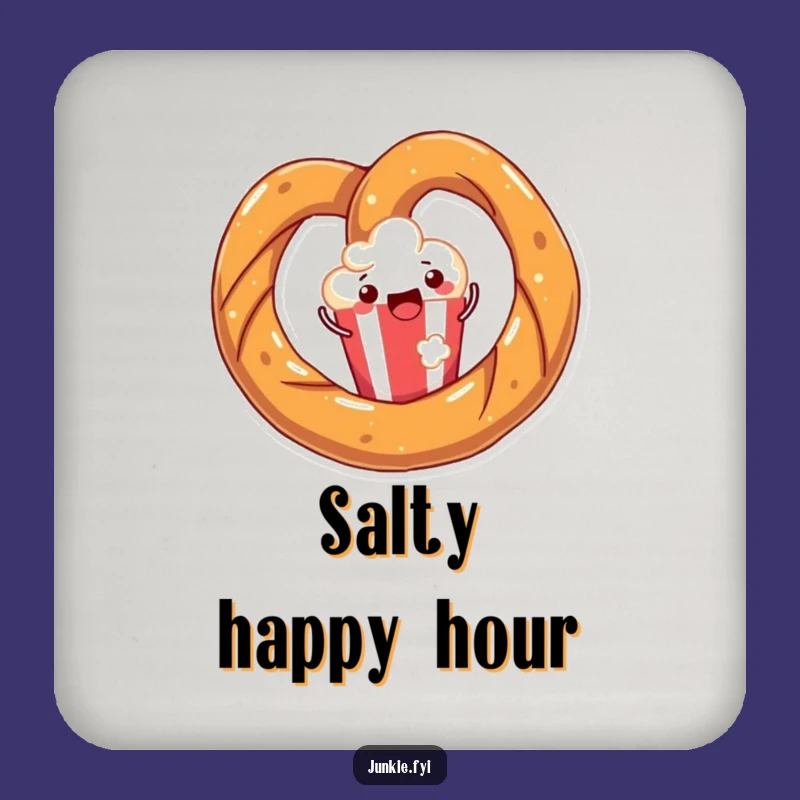 Funny Pretzel Popcorn Drink Coaster: Protect Surfaces with Snack Charm, Perfect Gift