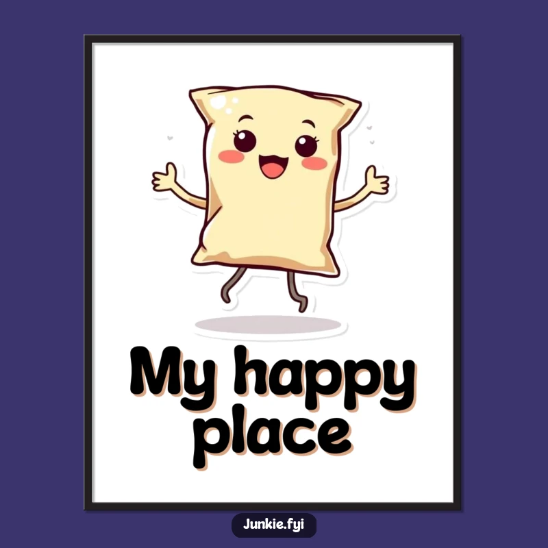Funny Kawaii Chip Dancer Poster: Vibrant Wall Art, Hilarious Snack Character, Perfect Funny Gift Decor!