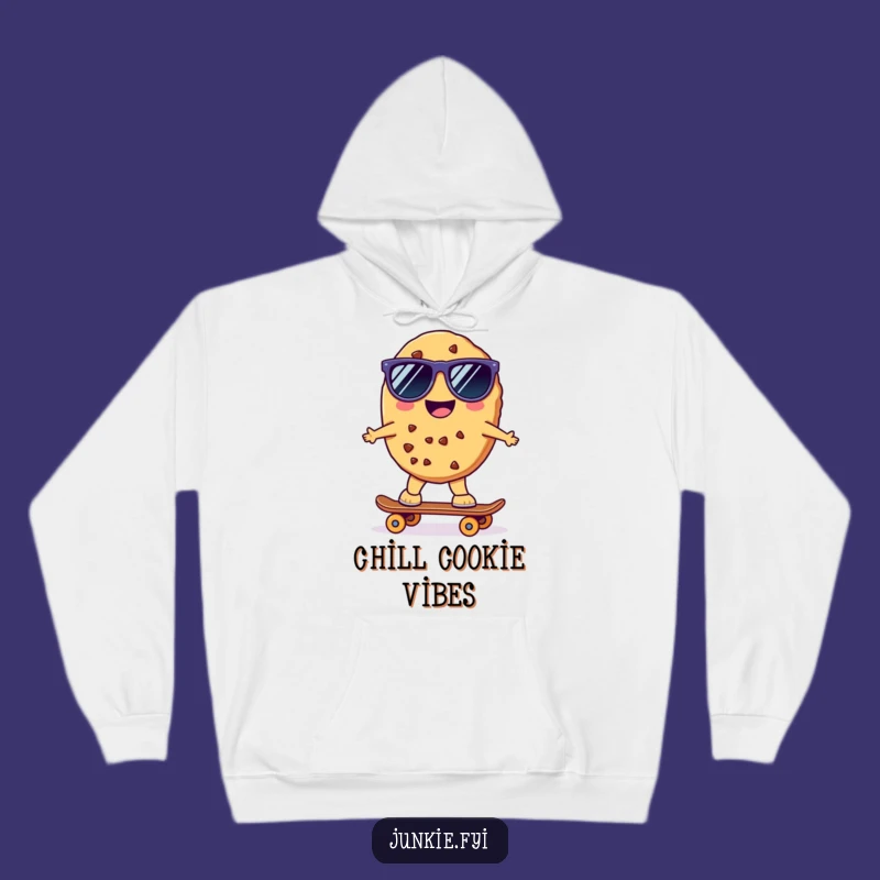 Cozy Funny Kawaii Skater Cookie Hoodie: Warm & Stylish Character Wear, Great Humorous Gift!
