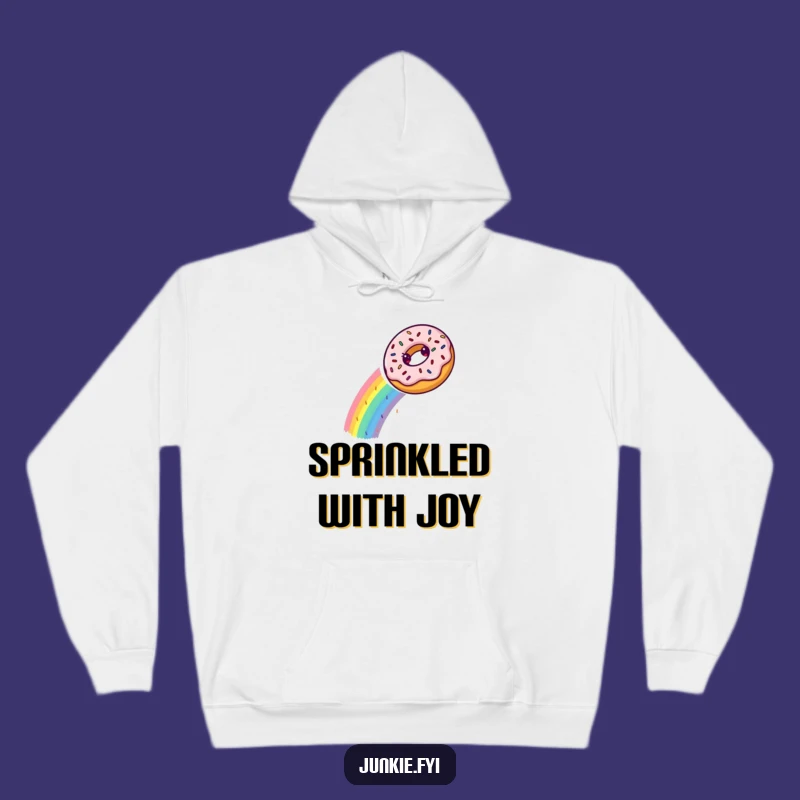 Cozy Funny Donut Rainbow Hoodie: Snuggle with Sweet Fun, Perfect Funny Gift