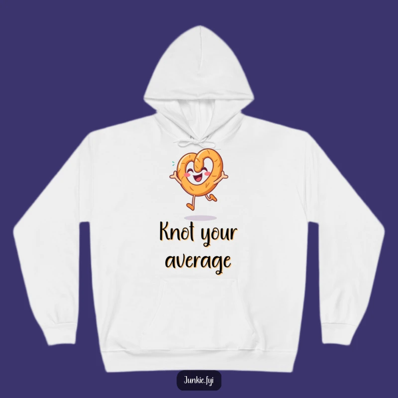 Funny Pretzel Jumping Hoodie: Cozy Salty Snack Comfort Gift