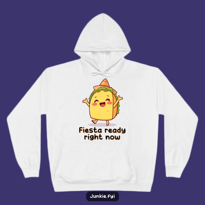 Funny Taco Dance Hoodie - Cozy Fiesta Cartoon Wear Gift