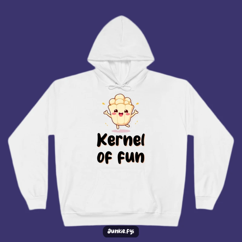 Cozy Funny Kawaii Popcorn Hoodie: Warm & Whimsical Character Wear, Great Humorous Gift!