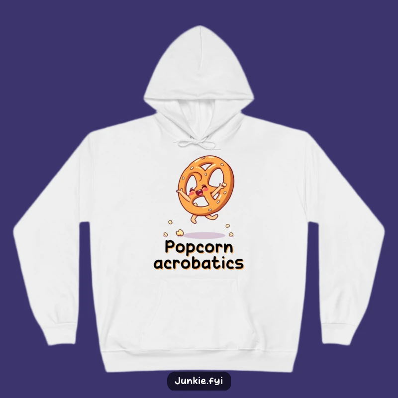 Cozy Funny Pretzel Popcorn Hoodie: Warm Up with Playful Energy