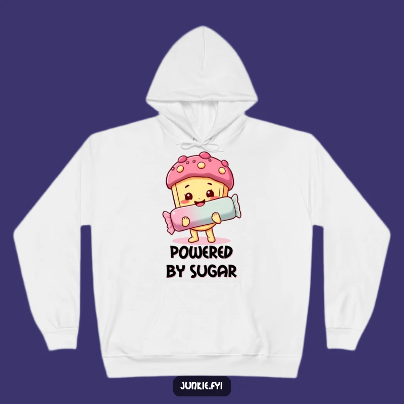 Cozy Funny Hoodie: Happy Foodie Holds Giant Candy Bar, Warm Hilarious Gift!