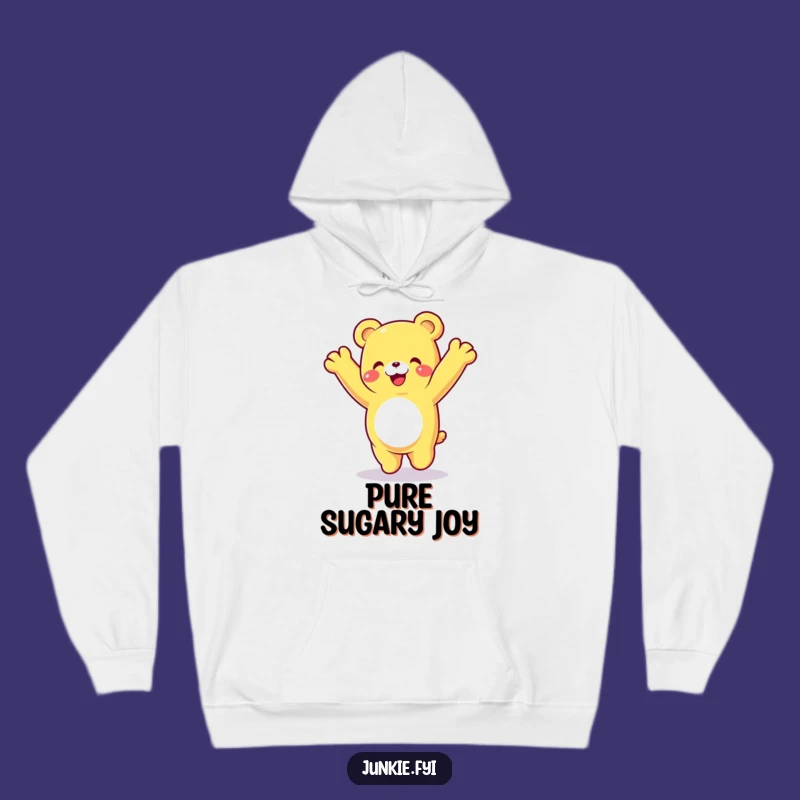 Funny Gummy Bear Cartwheel Hoodie: Cozy Joyful Acrobat Wear
