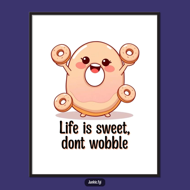 Jelly Donut Juggling Free Printable Art - Whimsical Downloadable Wall Decor!