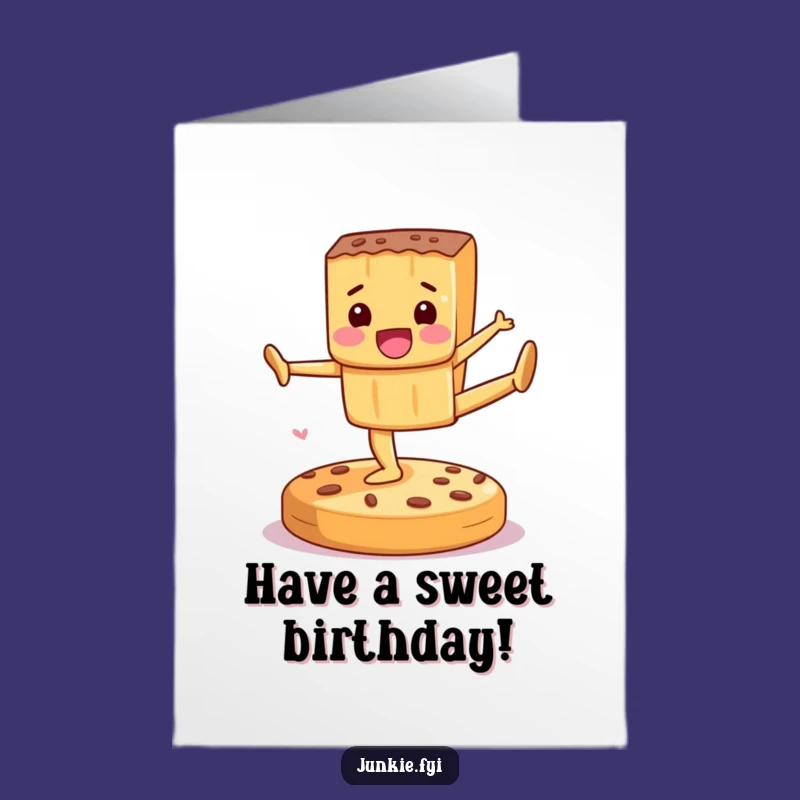 Free Printable Candy Gymnastics Birthday Card: Funny Downloadable Gift for Sweet Celebrations!