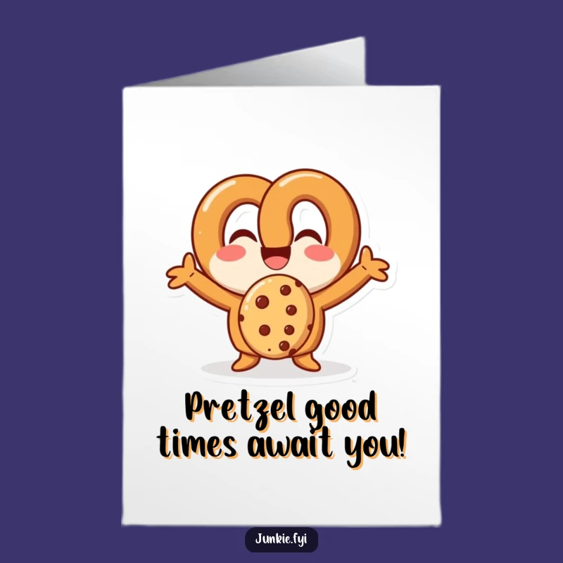 Free Printable Birthday Card: Glee Pretzel Cookie Devour Funny Downloadable Gift