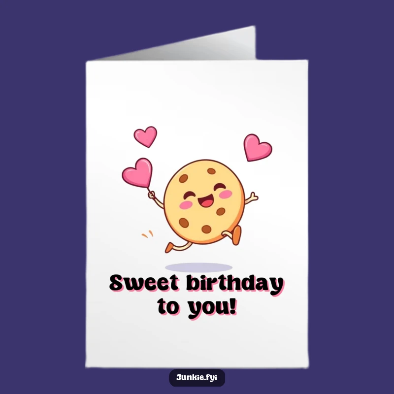 Free Printable Birthday Card: Cookie Kicking Heart - Hilarious Downloadable Gift