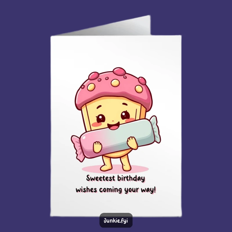Free Printable Birthday Card: Happy Foodie & Giant Candy Bar - Sweet Downloadable Gift