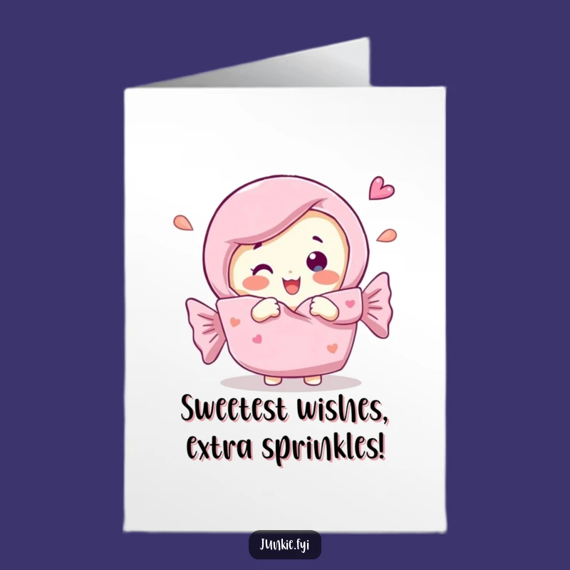 Funny Free Printable Birthday Card: Delightful Candy Bar Unwrapping Fun