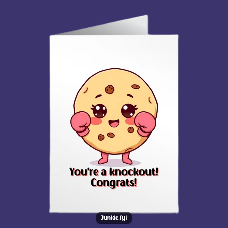 Cookie Boxer Congrats Free Printable Card - Champion Downloadable Gift!