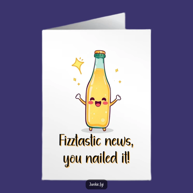 Free Printable Congrats Card: Soda Bottle Fizz for a Cheerful Downloadable Gift