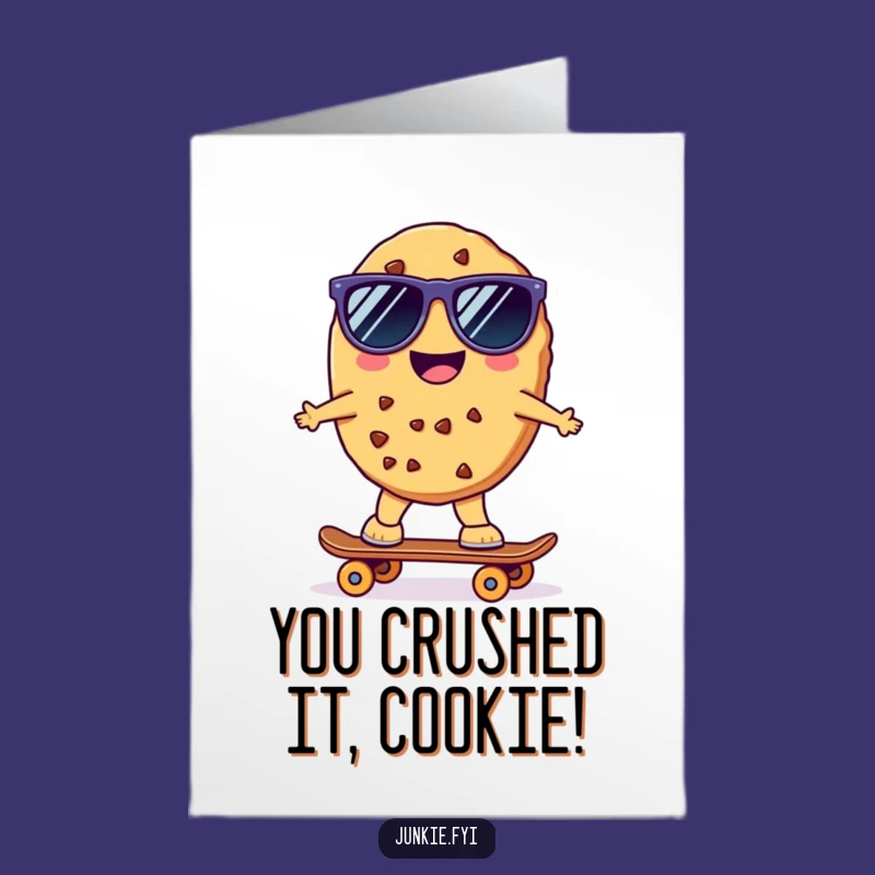 Free Printable Cookie Congrats Card - Funny Kawaii Downloadable Gift for Awesome Achievements