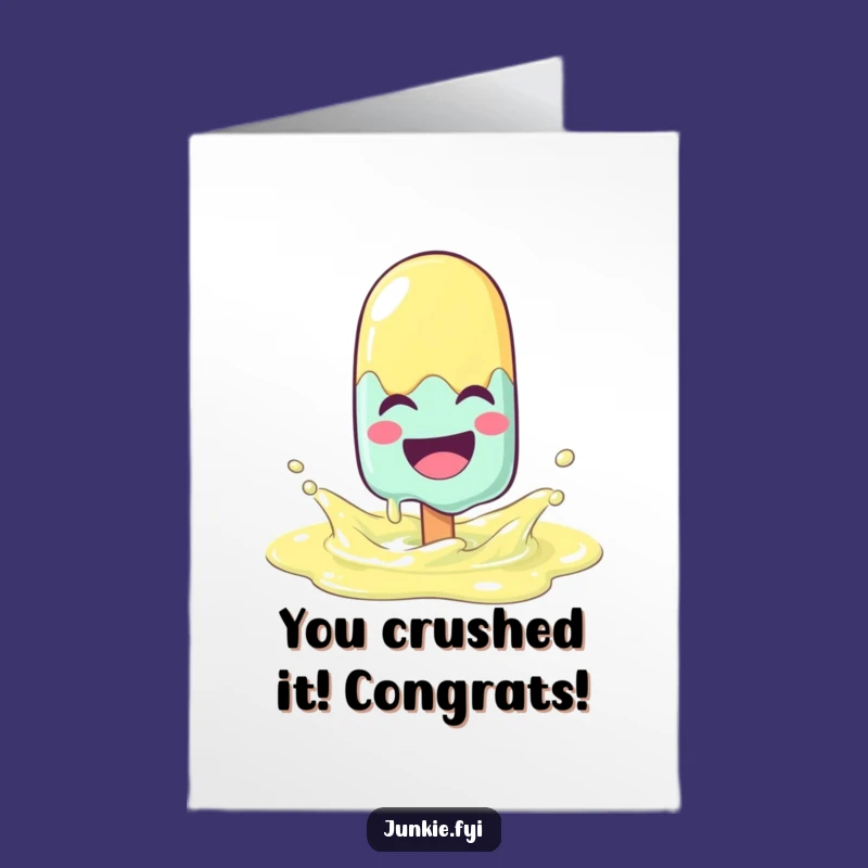Popsicle Lemonade Splash Congrats Free Printable Card - Joyful Downloadable Gift!