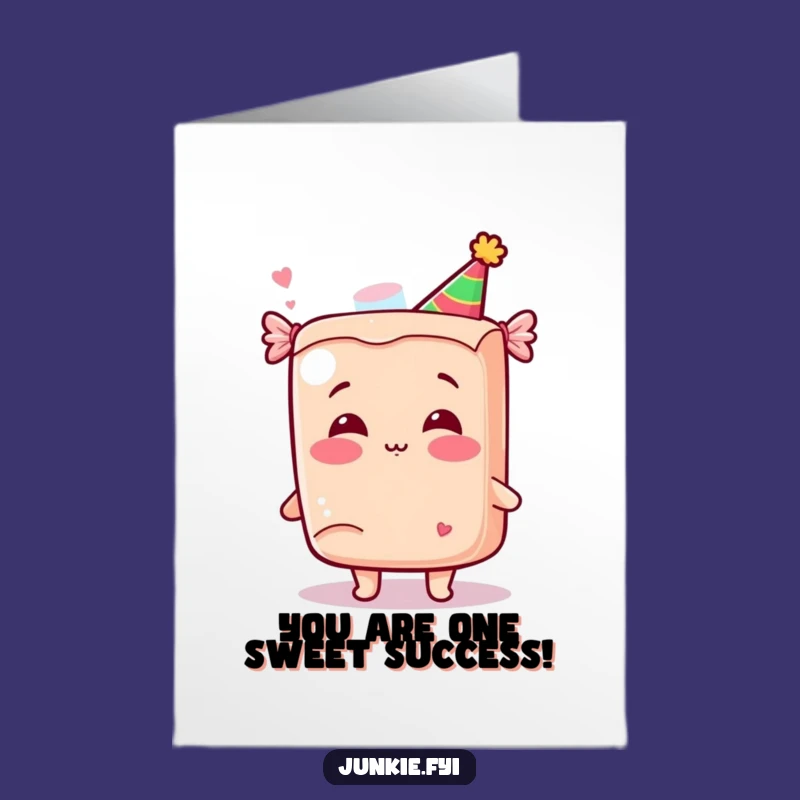 Free Printable Candy Congrats Card - Funny Kawaii Downloadable Gift for Sweet Success