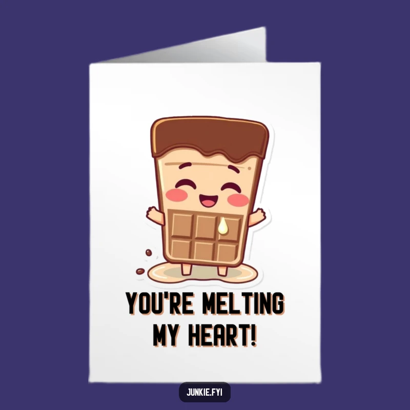Hilarious Free Printable Congrats Card: Melting Chocolate Bar Celebrates Your Success!