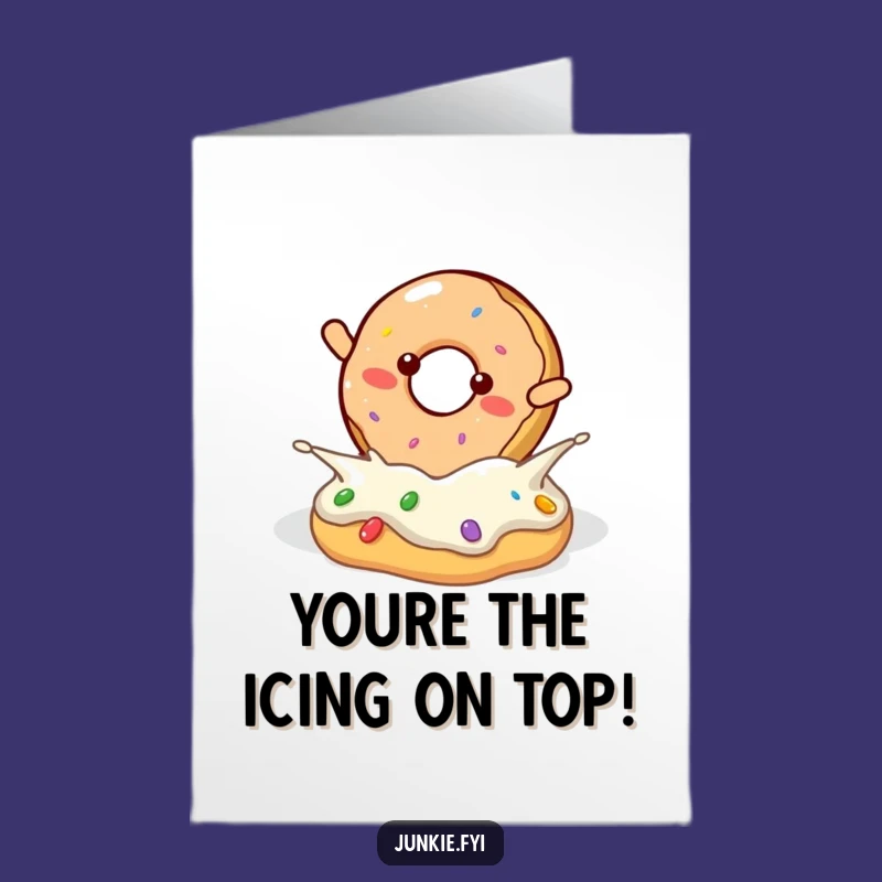 Free Printable Congrats Card: Donut Frosting Flip Celebration Printable Greeting Card