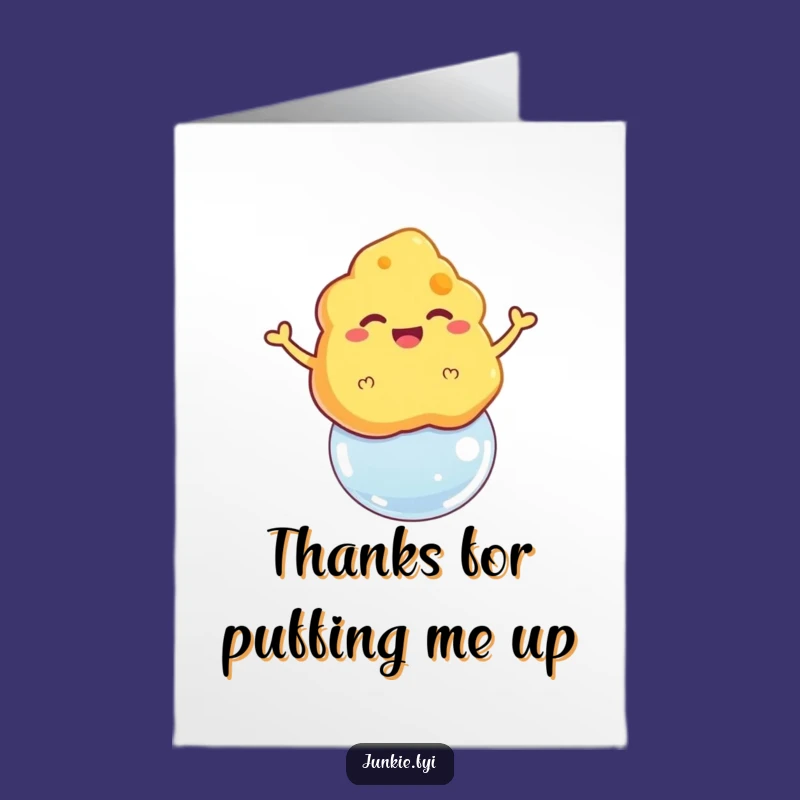 Cheesy Thanks Free Printable Card - Floating Fun Downloadable Gratitude!