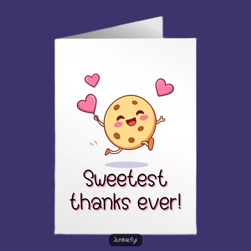 Free Printable Thank You Card: Cookie's Sweet Kick of Gratitude - Downloadable Gift