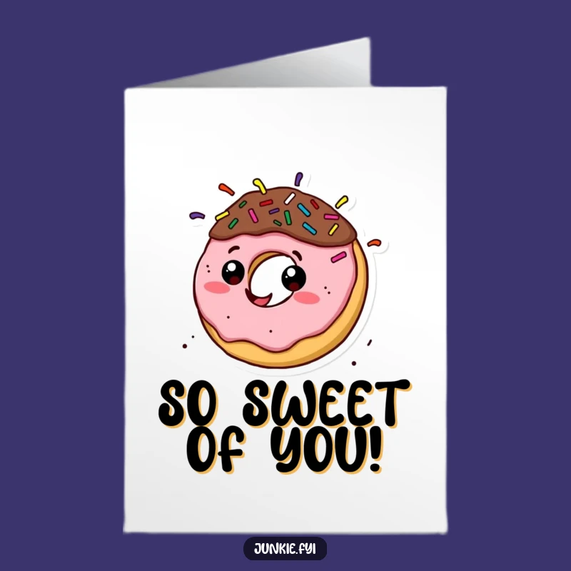 Free Printable Thank You Card: Whimsical Donut, Sweet Downloadable Gift Idea!