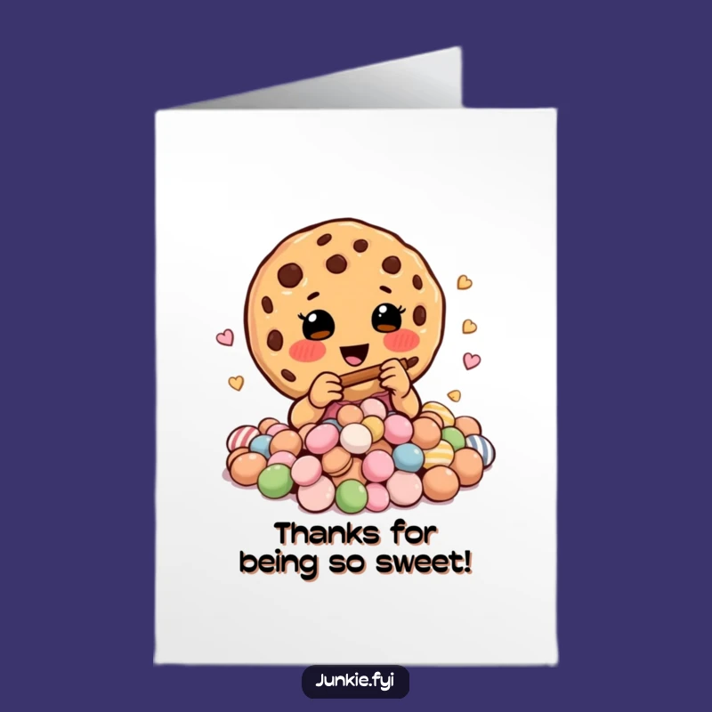 Free Printable Thank You Card: Cookie Charmer Serenades Candies, Downloadable Gratitude Card