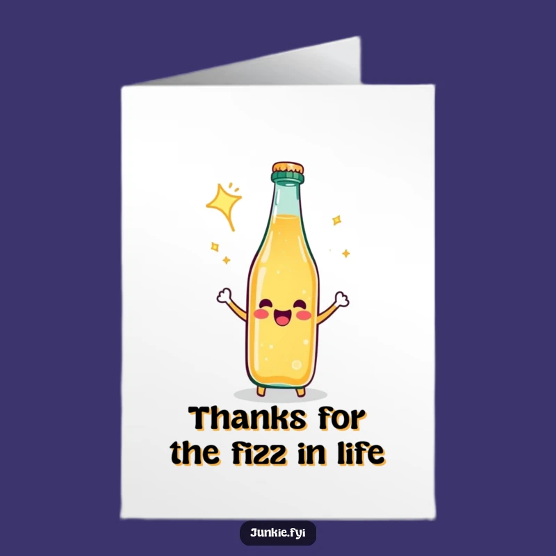 Free Printable Thank You Card: Soda Bottle Fizz for a Bubbly Downloadable Gift