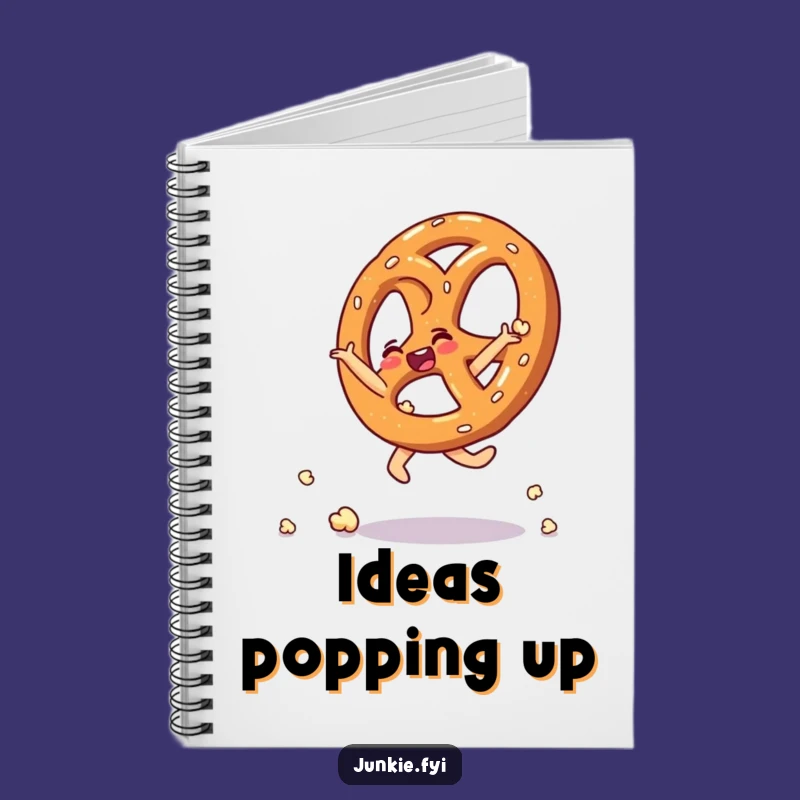 Funny Pretzel Popcorn Notebook: Jot Down Your Energetic Ideas