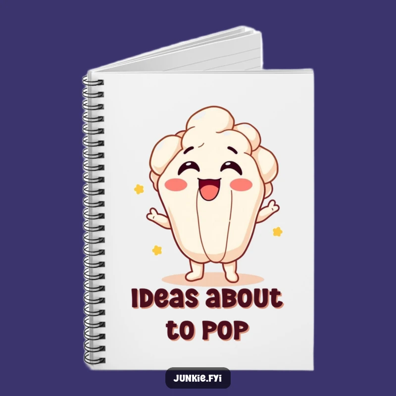 Funny Popcorn Notebook: Jot Down Ideas with Energetic Flair