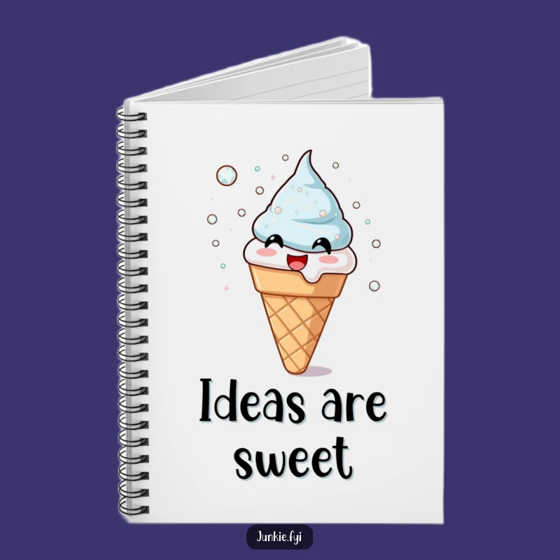 Funny Ice Cream Cone Notebook - Sugar Crystals Journal, Creative Funny Gift!