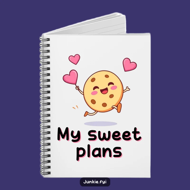 Funny Cookie Candy Heart Notebook - Journal for Sweet Thoughts, Perfect Gift Idea