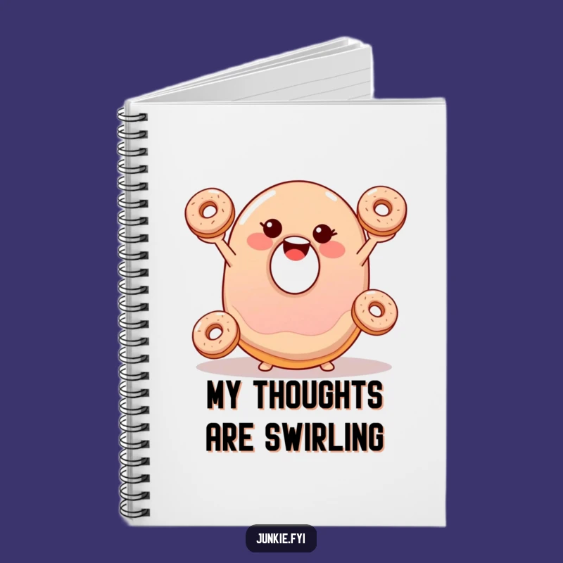 Funny Jelly Donut Juggling Notebook - Jot Down Sweets & Smiles Gift