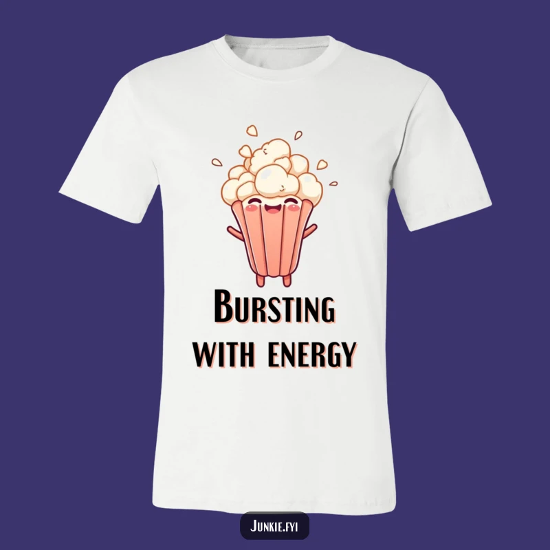 Funny Popcorn Burst T-Shirt: Wear Your Excitement, Hilarious Graphic Tee